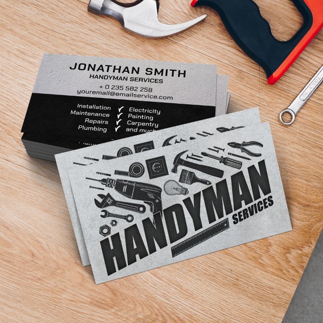 Handyman services - Home repairs Business Card (Creator Uploaded)