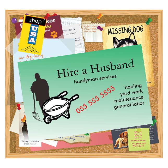 Handyman Services 🌿 Landscaping Yardwork Repairs  Business Card (Creator Uploaded)