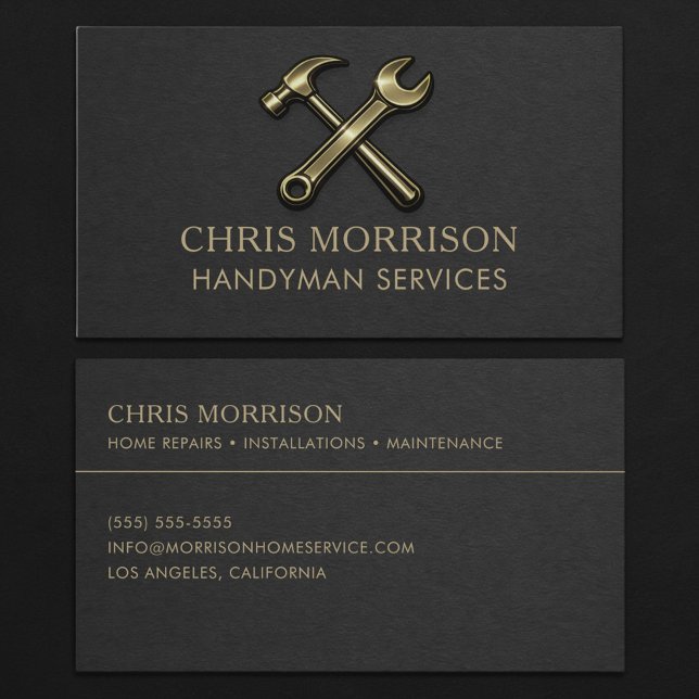 Handyman Services Professional  Business Card (Creator Uploaded)