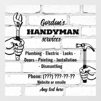 Handyman Services Window Cling
