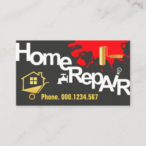 Handyman Signage Home Repair Business Card