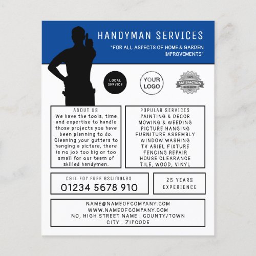Handyman Silhouette Advertising Flyer