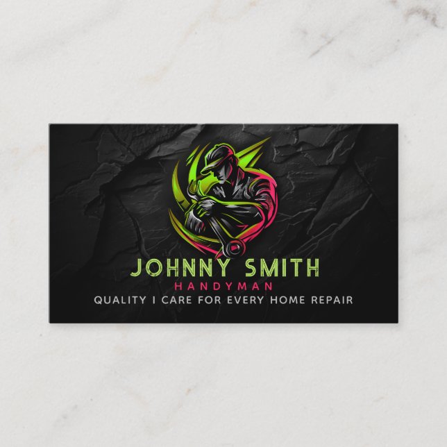 Handyman Slogans Business Cards (Front)
