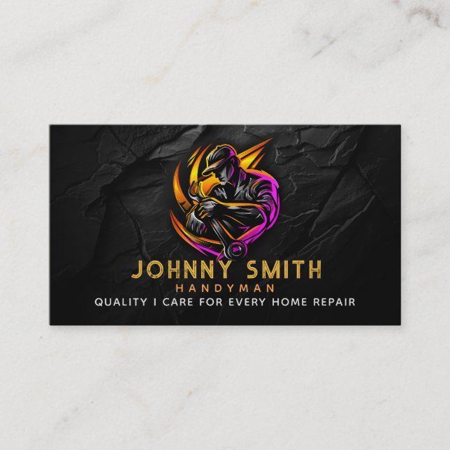 Handyman Slogans Business Cards (Front)