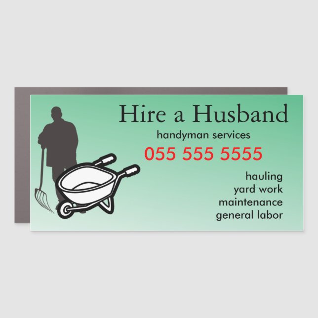 HandyMan Small Business Advertising Car Magnet (Front)