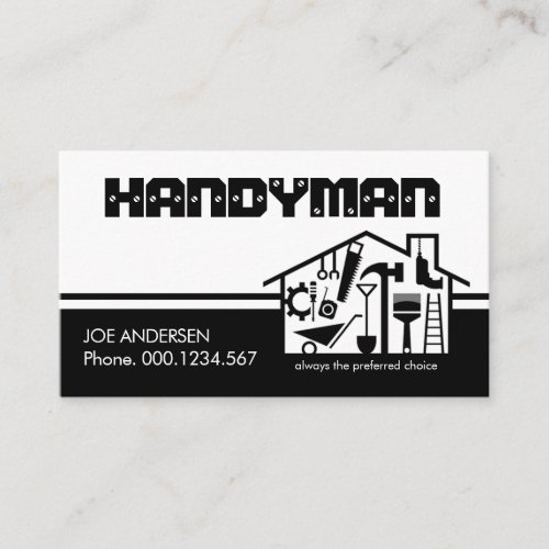Handyman Storeroom Tools Home Repair Service Business Card