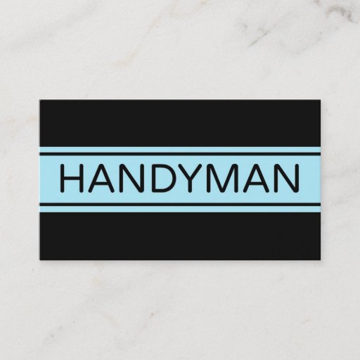Customizable Handyman Stripe Business Card