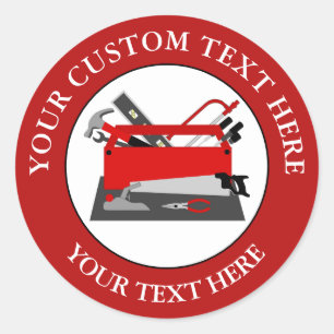 Handyman Tool Box 1 1/2" Classic Round Sticker