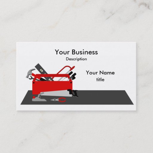 Customizable Handyman Tool Box Business Card
