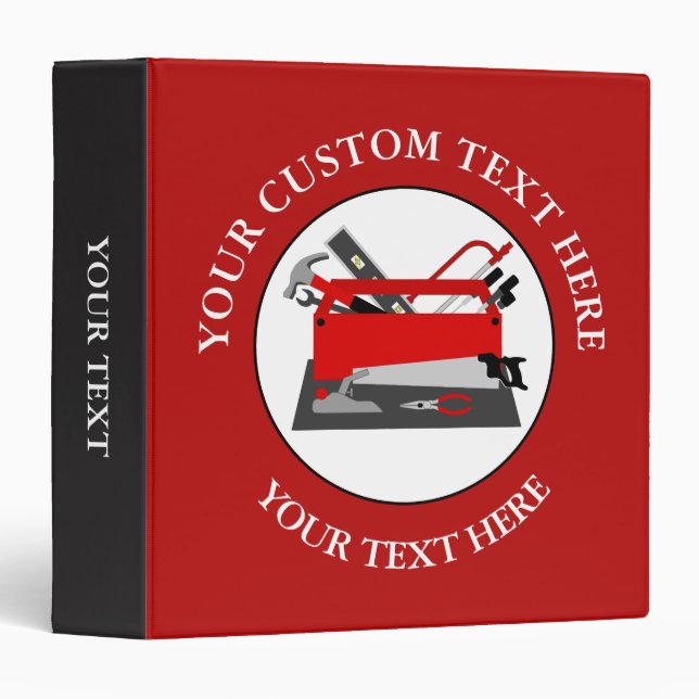 Handyman Tool Box Logo 3 Ring Binder (Front/Spine)