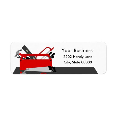 Handyman Tool Box Return Address Label