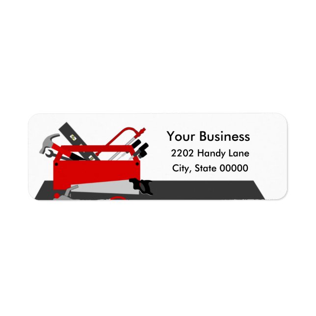 Handyman Tool Box Return Address Label (Front)