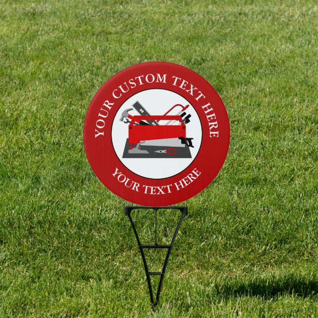 Handyman Tool Box Yard Sign (Insitu)