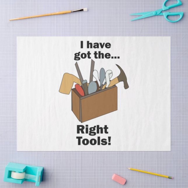 Handyman Toolbox I Have Got Right Tools  Tissue Paper (Craft)