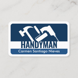 Handyman Tools Blue Layers Business Card