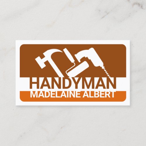 Handyman Tools Brown Layers Remodeling Business Card