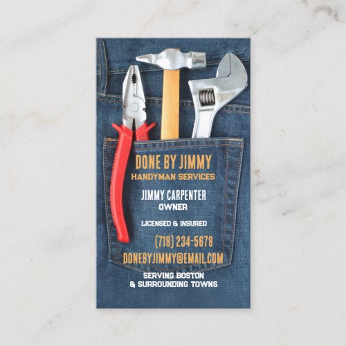 Handyman Tools Business Card