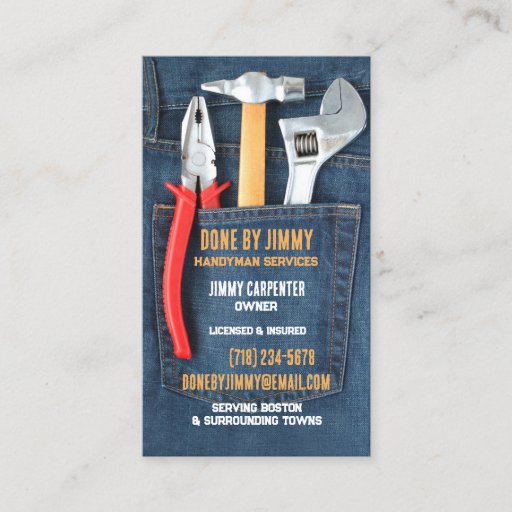 Customizable Handyman Tools Business Card