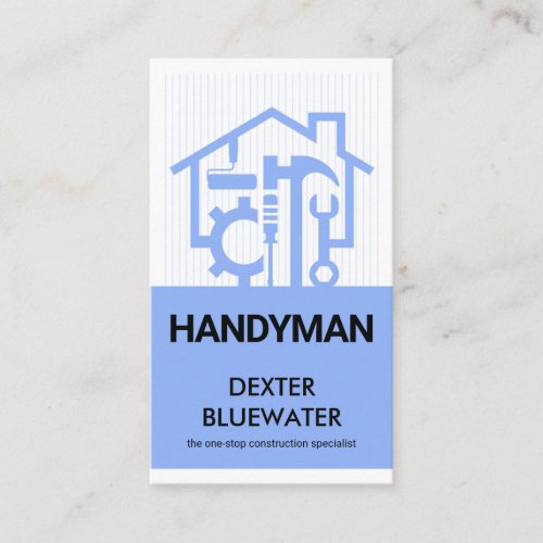 Handyman Tools Home Silhouette Business Card