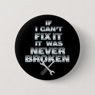 Handyman Tools Humor Button