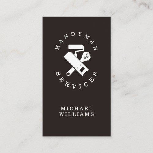 Handyman tools logo  business card