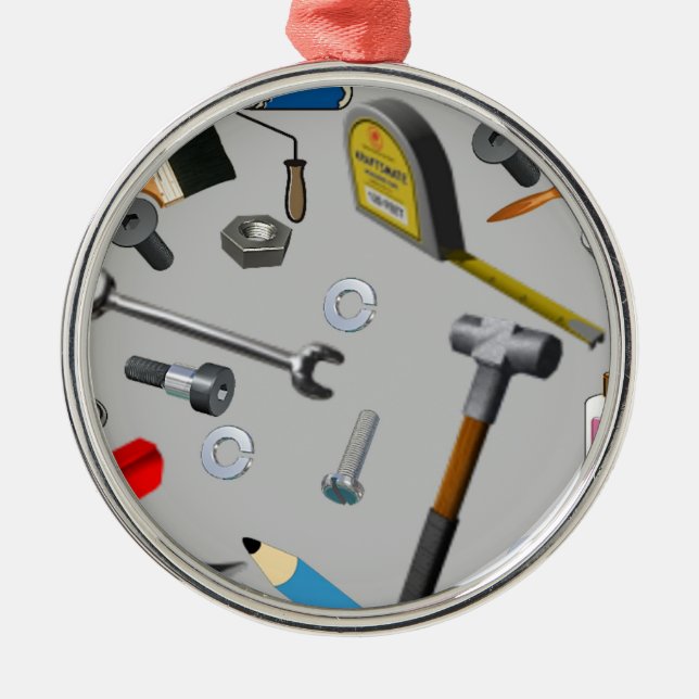 Handyman Tools Metal Ornament (Front)