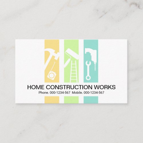 Handyman Tools Panel Contractor Business Card