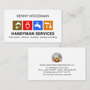Handyman Tools Placard Home Remodeling Business Card