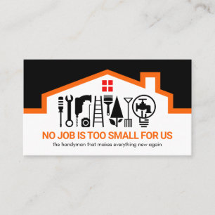 Handyman Tools Rooftop Building Frame Business Card