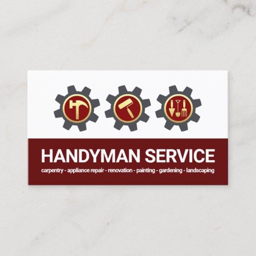 Handyman Tools Sprocket Builder Business Card