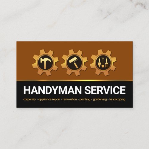 Handyman Tools Sprocket Building Business Card