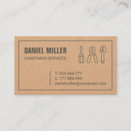 Handyman Tools Texture Business Card
