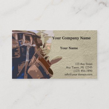 Handyman Tools Watercolor Business Card by BeSeenBranding at Zazzle