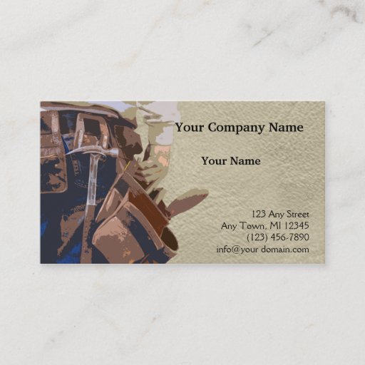Customizable Handyman Tools Watercolor Business Card