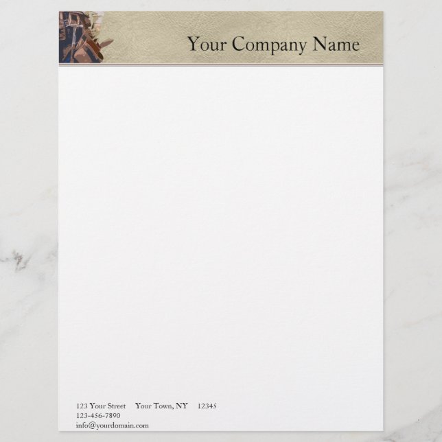 Handyman Tools Watercolor Letterhead (Front)