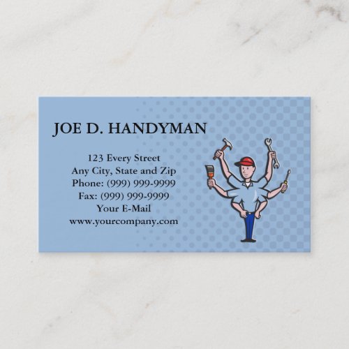 Handyman Tradesman Carpenter Mechanic Plumber Cart Business Card Templates
