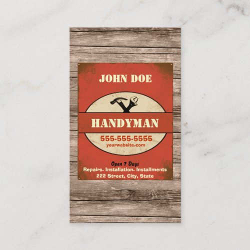 Handyman Vintage Business Card
