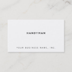 Handyman Vintage Text Business Card