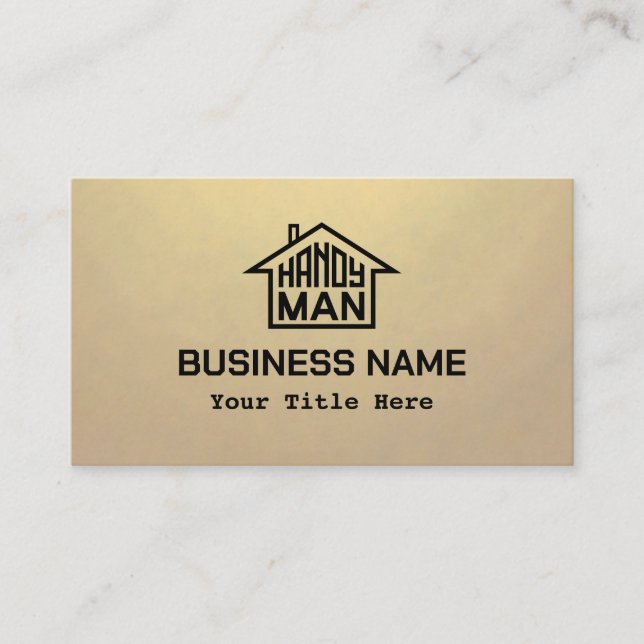 Handyman with logo business card (Front)