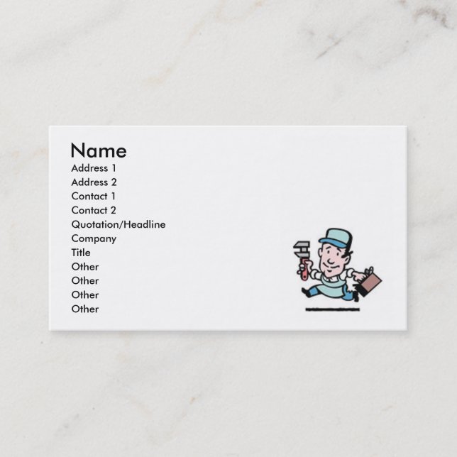 Handyman With Tools Business Card (Front)