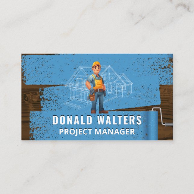 Handyman with Tools | Home Repair Business Card (Front)