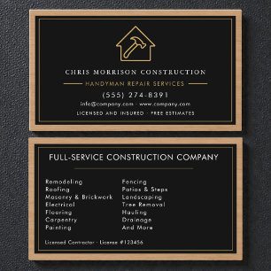 Handyman Wood Texture Business Card