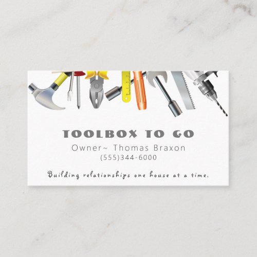 Handyman Wood Tools Maintenance Repair Service Business Card