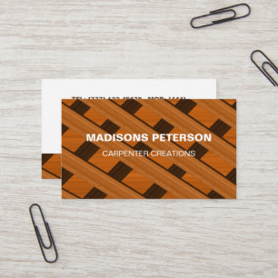 handyman Wooden timber Carpentry Construction Business Card