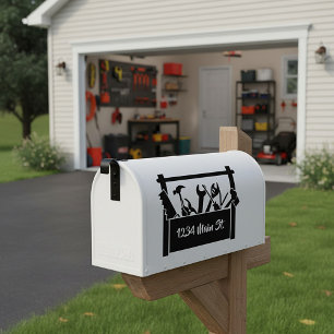 Handyman Workshop mailbox address sticker