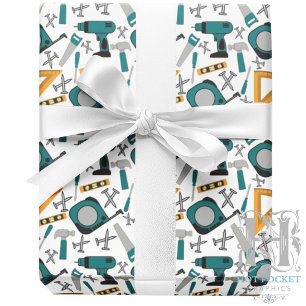 Handyman Wrapping Paper in Blue