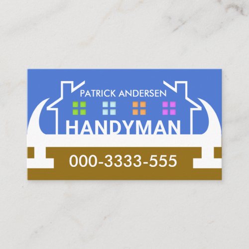 Handymans Hammer Home Construction Business Card