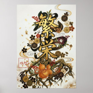 Hanei: Prosperity Kanji Art260030005 Poster