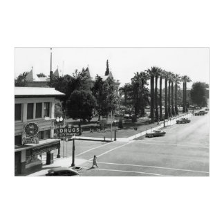 HANFORD, CALIFORNIA. EAST ON 8TH ST FROM IRWIN. ACRYLIC PRINT