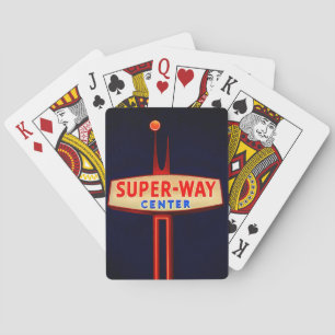 HANFORD, CALIFORNIA.  SUPER-WAY PLAYING CARDS. POKER CARDS
